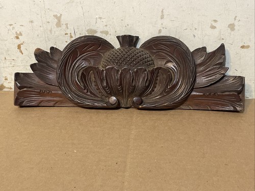Antique carved wood shelf - carved,